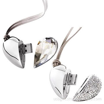 Jewelry USB flash drive, heart shape, 8GB